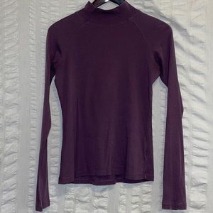 Royal Robbins Purple Mock Turtleneck Top